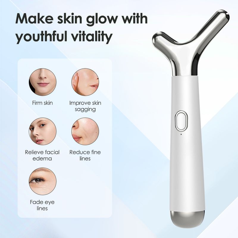 New, facial lifting, neck slimming, vibration massage, V-face beauty instrument, household electric face slimming_voghion.com