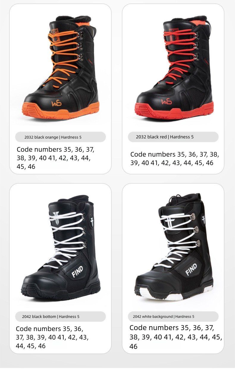 WS Equipment Ski All-Terrain Boots Women Adult Men Couple Style Snowboard Shoes_voghion.com