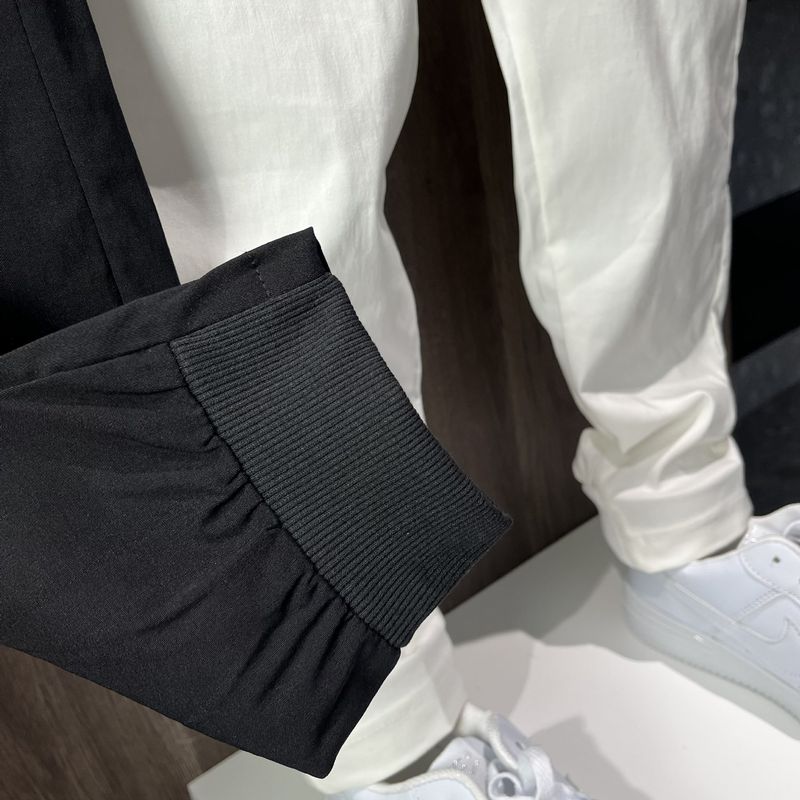 Einfarbige Freizeithosen für Herren mit Schnürung am Knöchel, trendige, lockere Trainingshose_voghion.com