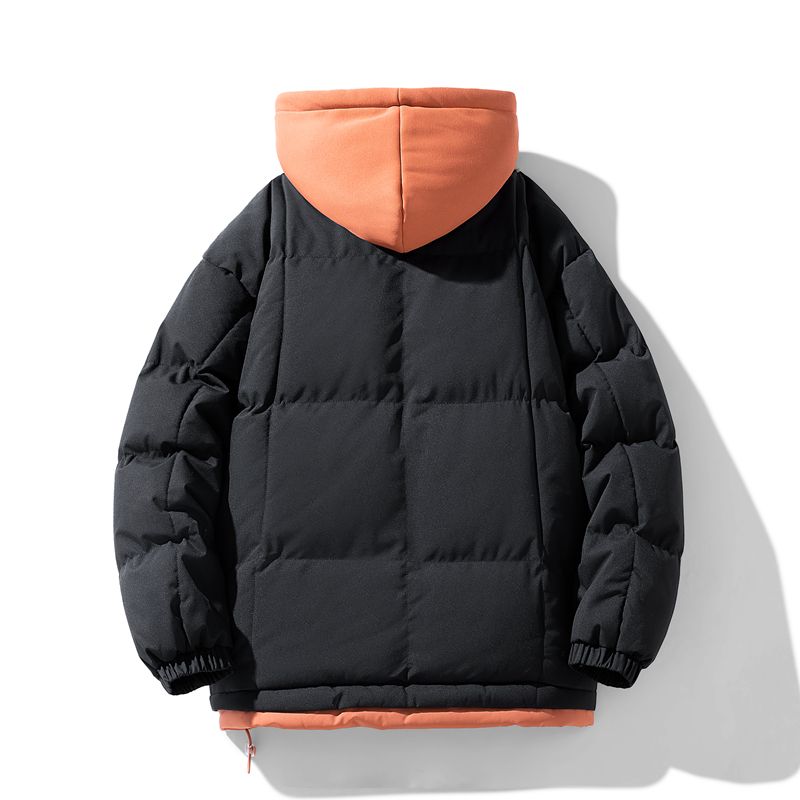 Veste épaisse pour homme pour l'hiver, veste matelassée en coton à capuche, parka coupe-vent ample et tendance_voghion.com