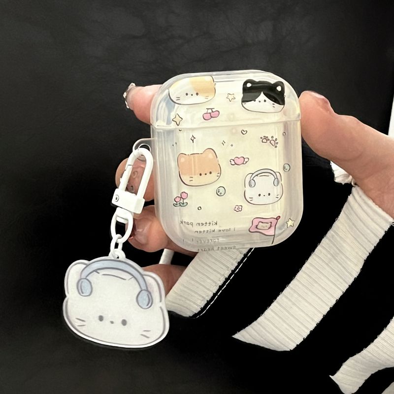 Mielas katės apsauginis dangtelis 3, tinkantis „Airpods“ 2, belaidėms „Bluetooth“ ausinėms, 3, 1, „Airpods S2“, „Airpod Pro“, 4, 4_voghion.com