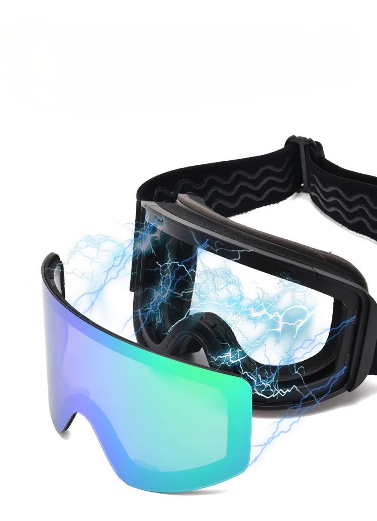 Magnetic Double Layer Anti-Fog Outdoor Sports Snow Mountaineering Ski Goggles_voghion.com