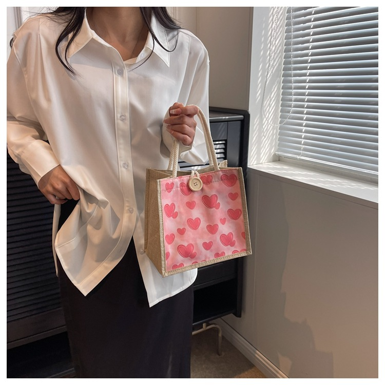 Ny hett säljande fräsch och söt pendling mångsidig handväska för japanska tjejer som bär kärlekslinneväska_voghion.com