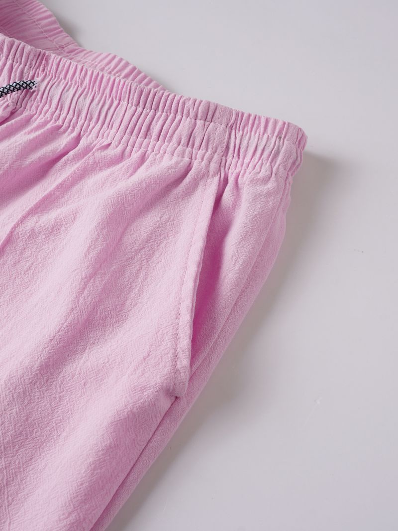 Men's Linen-Cotton Drawstring Shorts – Breathable Summer Casual & Beach Pants (S-XXXL, Relaxed Fit, Quick-Dry, Machine Washable)_voghion.com