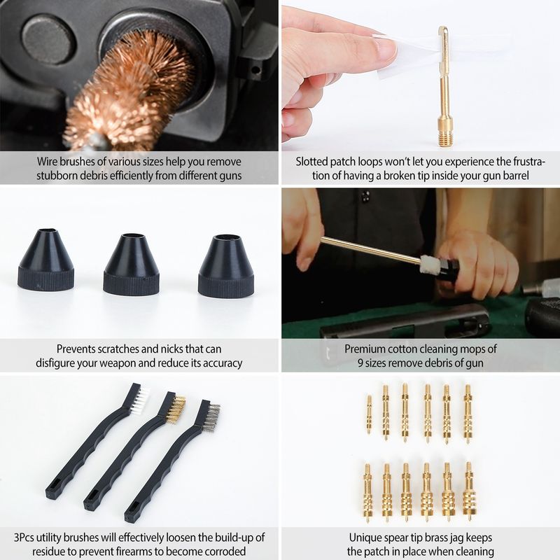 Universal Gun Cleaning Kit Gun Cleaning Brushes Mops Muff Guard _voghion.com