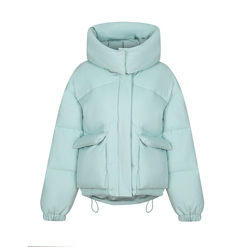 Damen-Daunenjacke für Damen, lockerer, flauschiger Brotmantel, kurzer, verdickter Wintermantel mit Kapuze_voghion.com