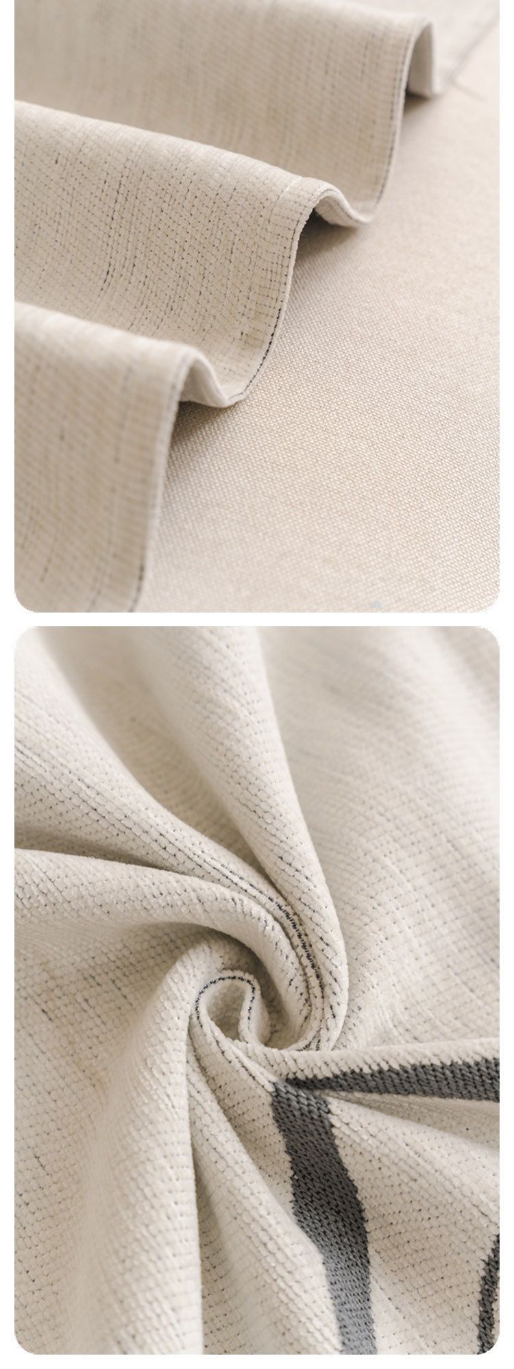 Soft Chenille Sofa Slipcover – Stretchable One-Piece Full Coverage Couch Protector, Non-Slip, Washable, Geometric Pattern, Minimalist Style_voghion.com