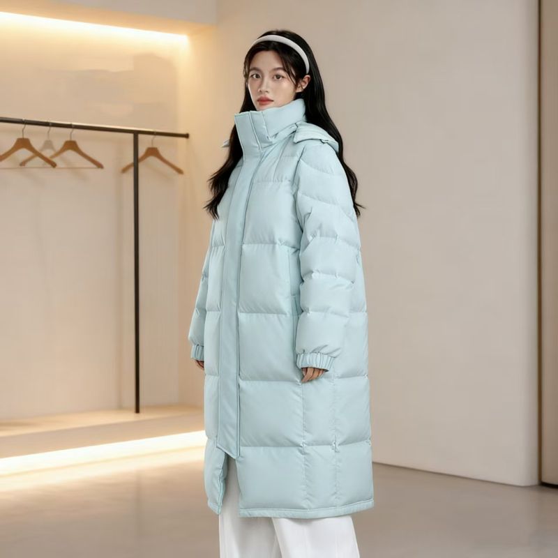 Mädchen Liangshi Herbst Gleiches Modell 2025 Neue Daunenjacke Damen Extra Lang Winter Dick Locker Overknee Paar Herrenmantel_voghion.com