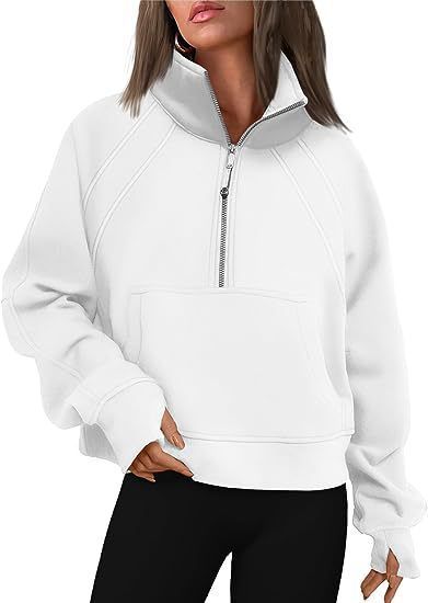Felpa con cappuccio in velluto tinta unita, con mezza cerniera, colletto alto e cappuccio corto da donna autunno/inverno 2025_voghion.com