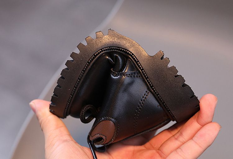 Children's Martin boots 2024 autumn and winter new item, simple boys' short boots, little British style girls' leather_voghion.com