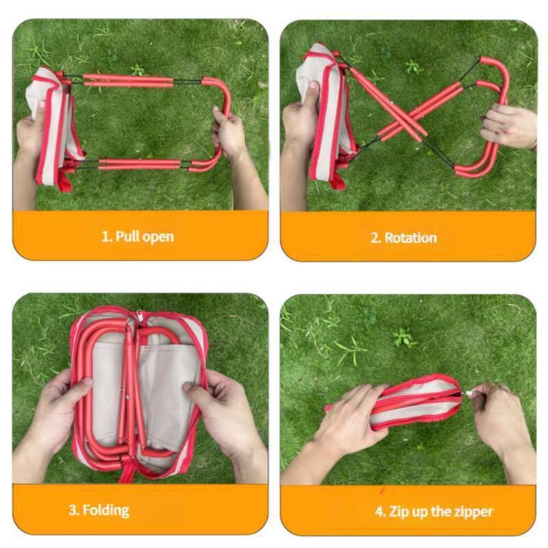 Outdoor Stool, Portable Handle Bag, Fishing Small Maza Queue Zipper Chair, And Camping Fully Folding Chair_voghion.com