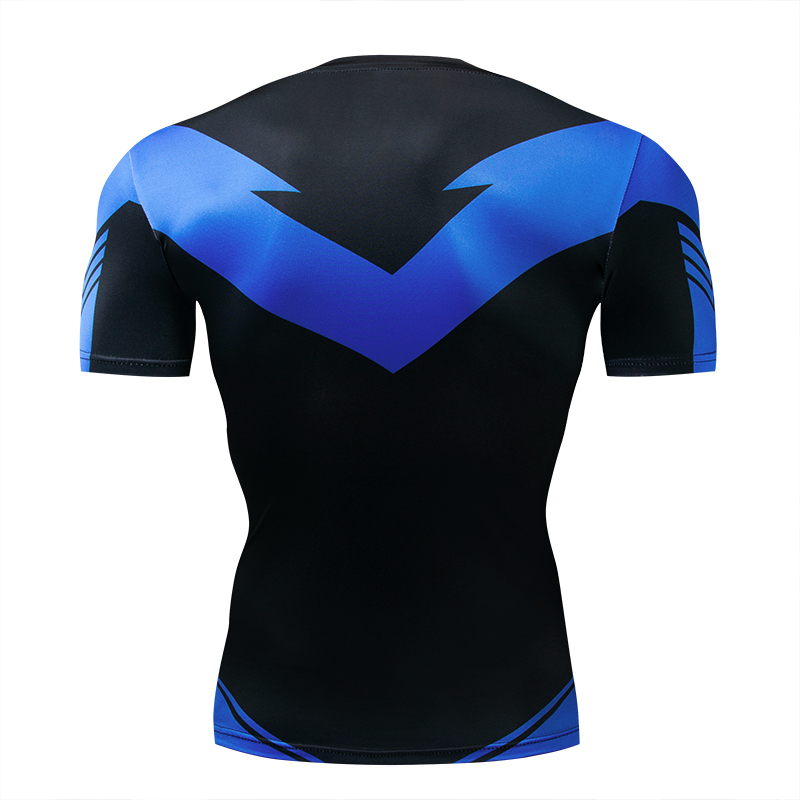 High Quality Men's Short Sleeve Compression T-Shirt 3D Compression T-Shirt Sports Running Quick Dry Summer Fitness Clothing_voghion.com