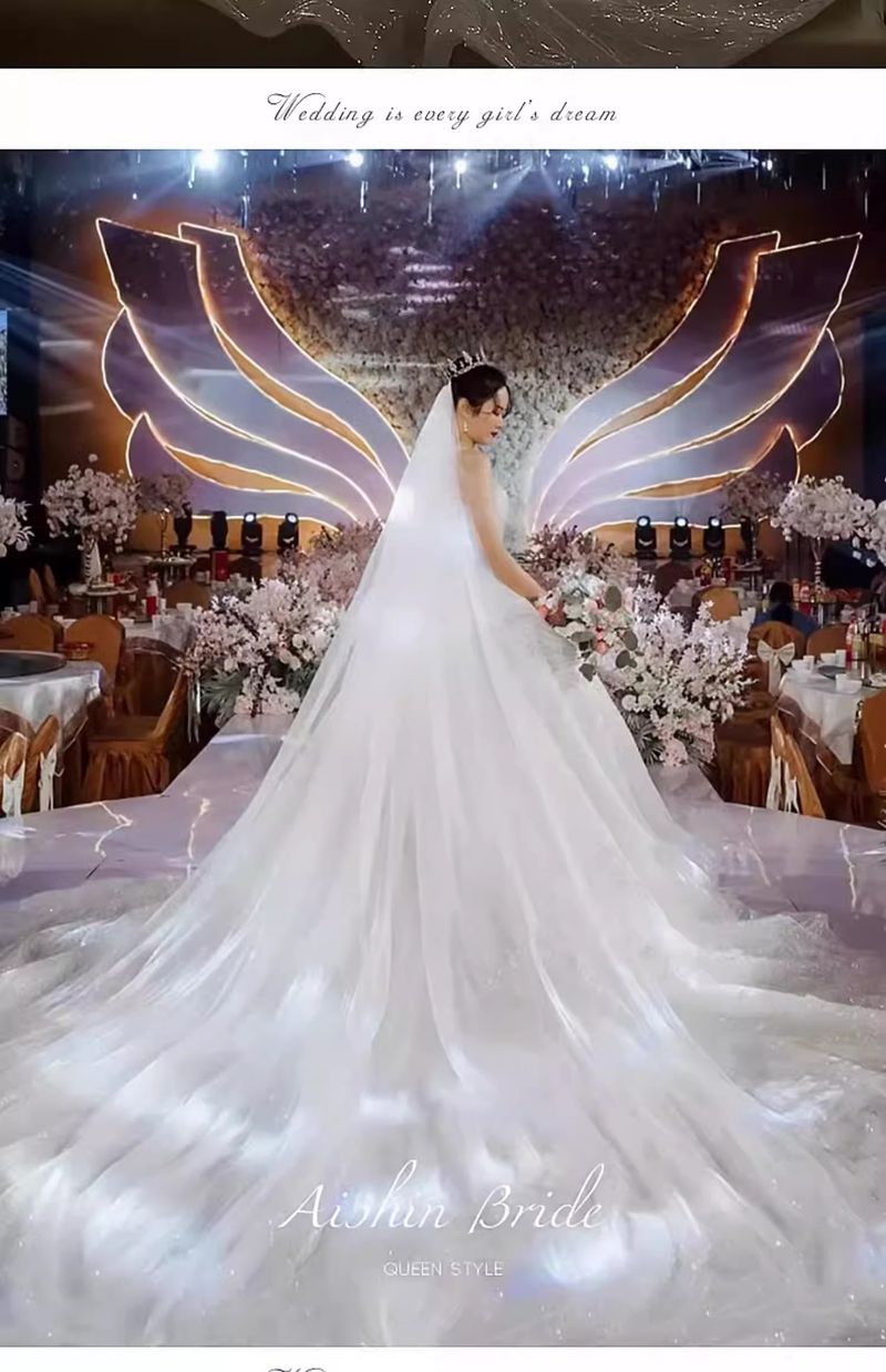 Vintage-Brautkleid aus Spitze – A-Linie, Kathedralenschleppe mit Korsettrücken, langen Ärmeln und Prinzessinnenärmeln, höfisch inspiriertes Kleid (erhältlich in XS-XXL)_voghion.com