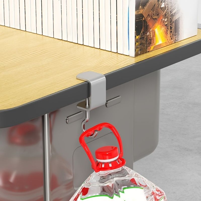 360° Rotatable Steel Table Hooks - Detachable Edge Gaming Headset Desk Hanger Backpack Storage Hanging Hook_voghion.com