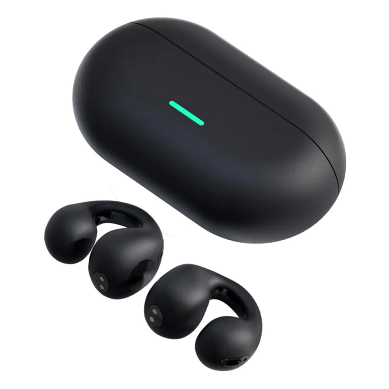 T75 Ear-Clip Bluetooth Headphones Bone Conduction Earphones Wireless Earbuds 3D Surround Stereo Bass Sports Headset with Mic_voghion.com