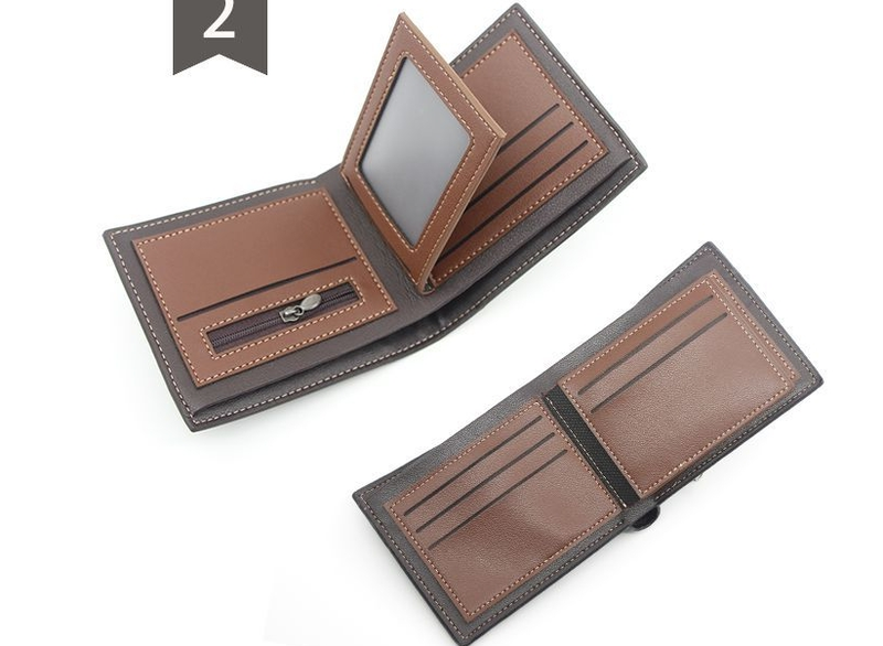 Nieuwe heren korte portemonnee mode casual scharnier gestempeld bedrukking heren portemonnee multi-kaart nul portemonnee portemonnee portemonnee portemonnee portemonnee_voghion.com
