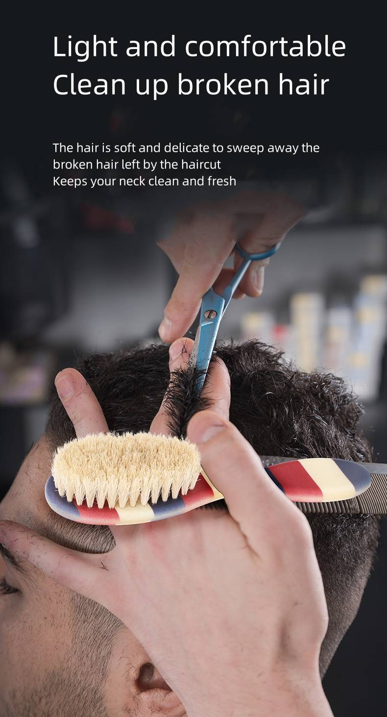 Set per la cura della barba da uomo Barba aliena in lega di zinco Pettine in acciaio con testa a olio Spazzola con setole a strisce_voghion.com
