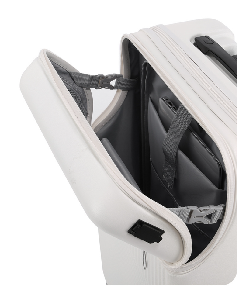 Luggage Bags Front Opening Large Capacity Luggage Side Open Cover Multi-function Wear-resistant Pull Rod Box Business Travel Password Box_voghion.com