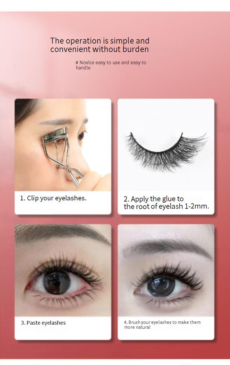 Ljepota i zdravlje 7 pari trepavica Cijeli grozd Prirodne guste lisice Umjetne trepavice Samonasjecive 5d pržene kose_voghion.com