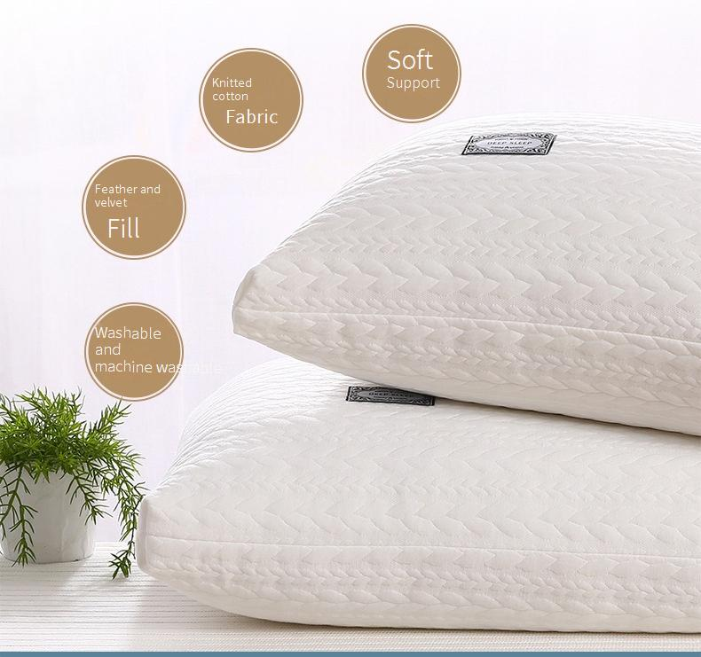Knit Twist Massagekissen – 48 x 74 cm Nackenstützkissen für Schüler und Erwachsene, atmungsaktiv und nicht kollabierend, hohes Kissen für besseren Schlaf_voghion.com