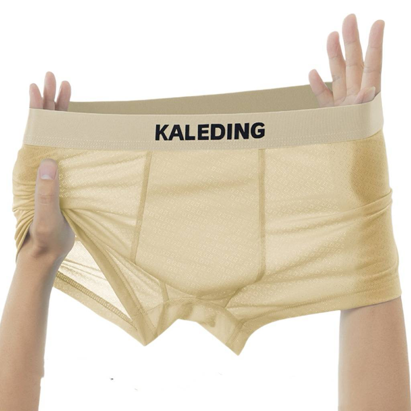 Intimo da uomo estivo in seta ghiacciata, boxer da uomo ultrasottili e freschi, comodi e traspiranti, per adolescenti._voghion.com