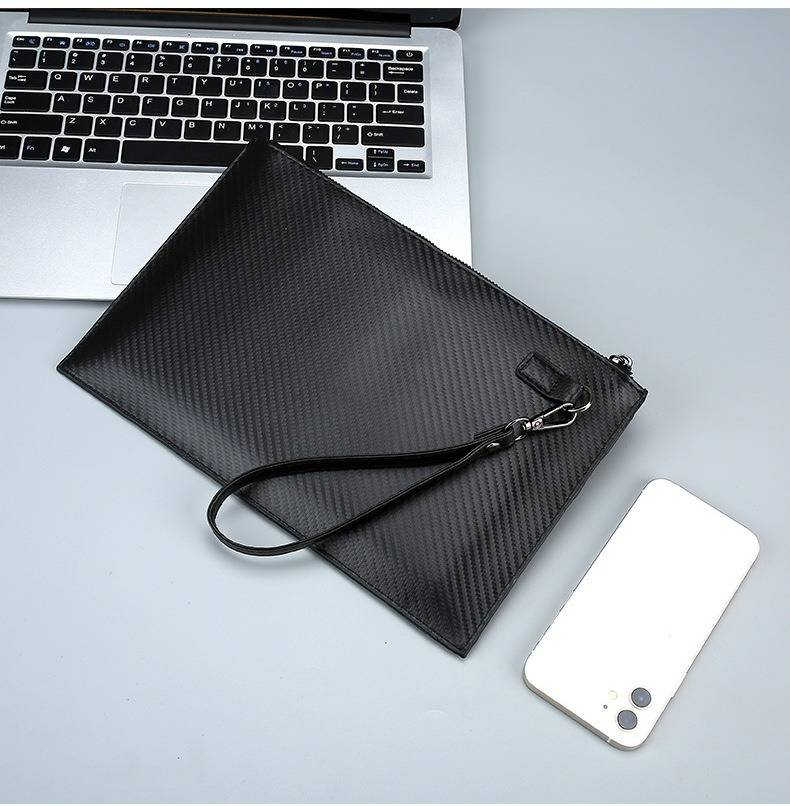 Men's Clutch Bag Wrist Bag Large Capacity Soft Leather Handbag Envelope Bag Trendy Clip Bag Business Men's Bag_voghion.com
