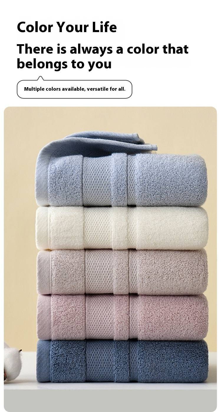7A Grade Antibacterial Cotton Towel - 32-Ply Ultra-Soft, 34x73cm Bath & Face Towel, A-Class Safety, 4 Colors For Home & Travel_voghion.com