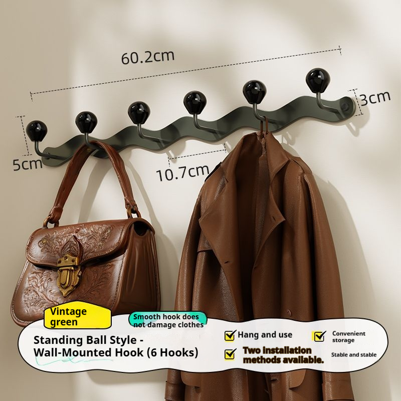 Ganchos de pared sin taladro: ahorra espacio en la puerta y la pared para abrigos, sombreros y bolsos (varios estilos y opciones de ganchos, hierro resistente a la oxidación)_voghion.com