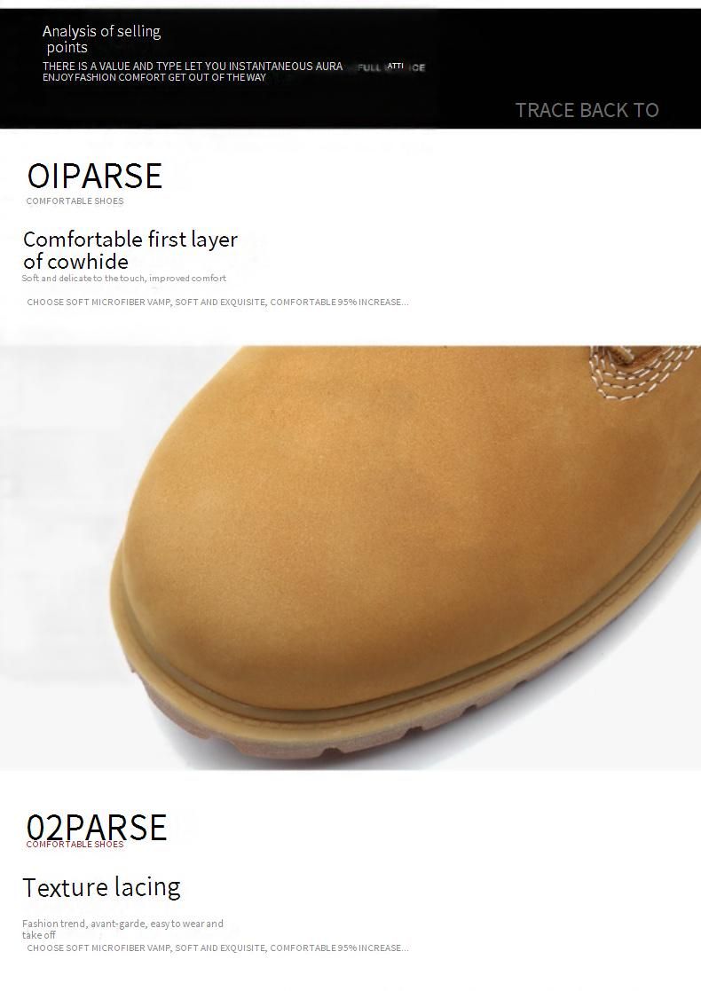 Bottes de travail montantes imperméables pour hommes et femmes – Bottes Martin en cuir véritable avec semelle antidérapante, bottes d'hiver unisexes pour l'extérieur et les loisirs_voghion.com