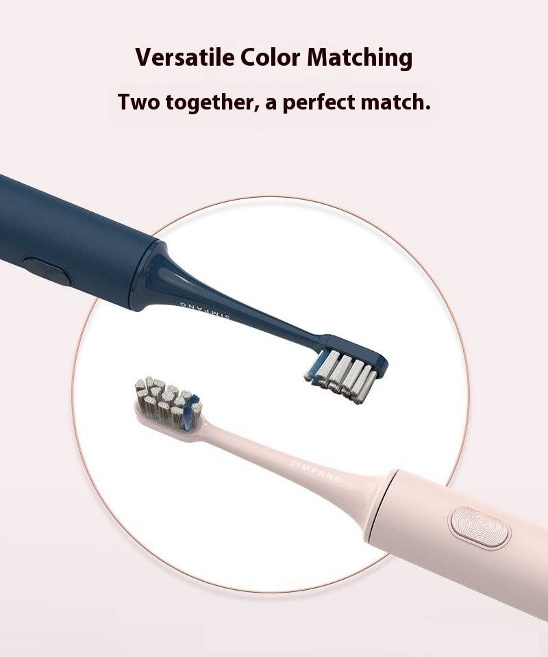 Intelligente elektrische Zahnbürste – 5 Modi, ultraweiche Borsten, über USB-C wiederaufladbar, Akku mit über 50 Tagen Laufzeit, IPX7 wasserdicht (Schwarz/Weiß/Pink/Marineblau)_voghion.com