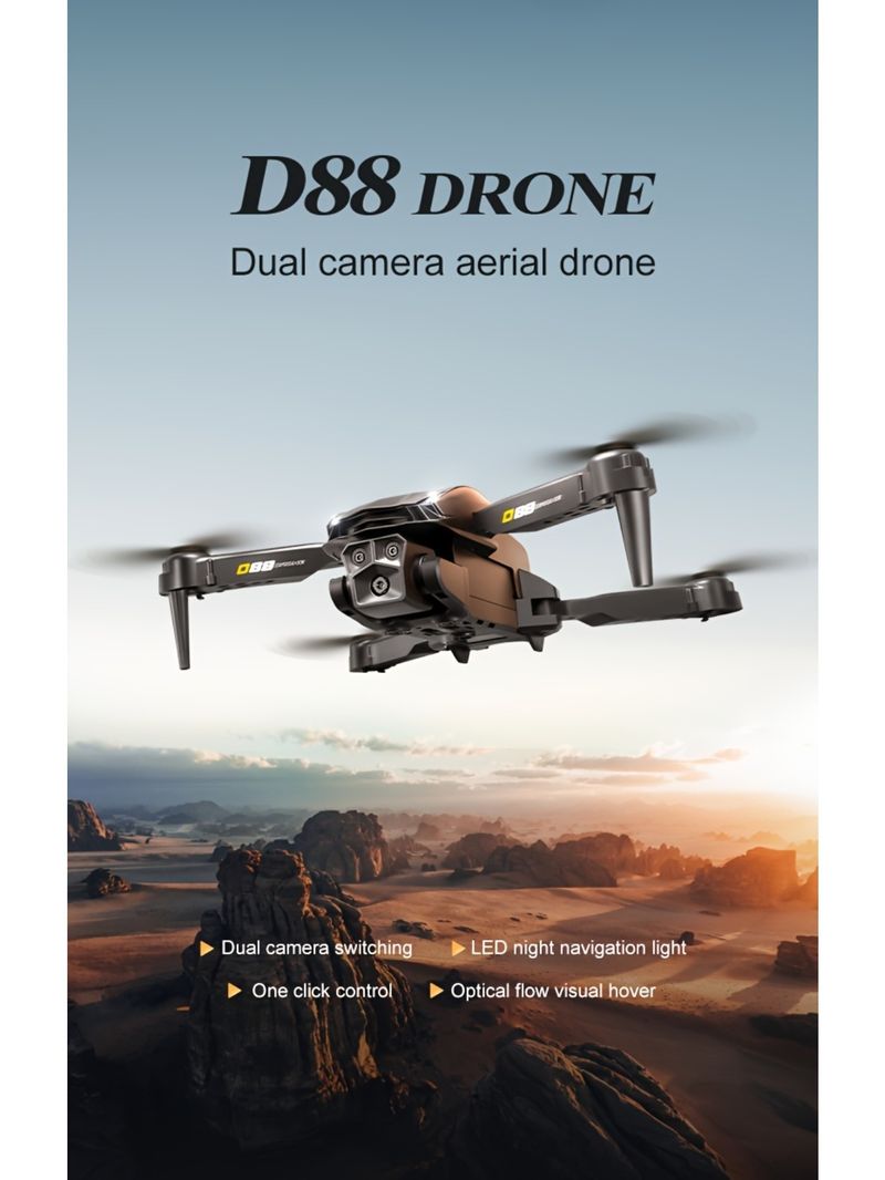 Drohne mit LED-Nachtlicht, faltbare Drohne mit Fernbedienung, ABS-Material, Ein-Klick-Steuerung, 360 ° Ein-Klick-Stunt-Flip, geeignet für Anfänger_voghion.com