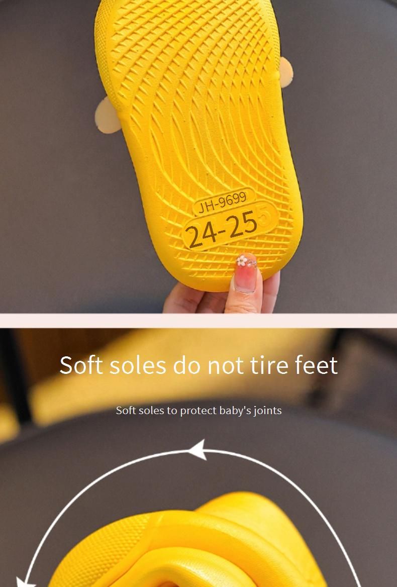 Stivaletti invernali per bambini – Pantofole impermeabili foderate in pile con copertura del tallone (unisex, età 1-16, stampa cartoon, giallo/bordeaux/marrone/azzurro cielo)_voghion.com