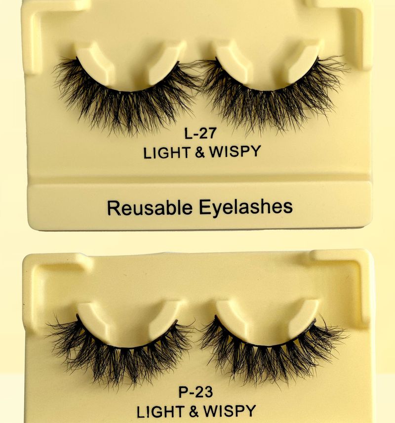 Ensemble de faux cils en fourrure de vison, différents styles, cils épais et recourbés multicouches, poils frits, faux cils en désordre et duveteux_voghion.com