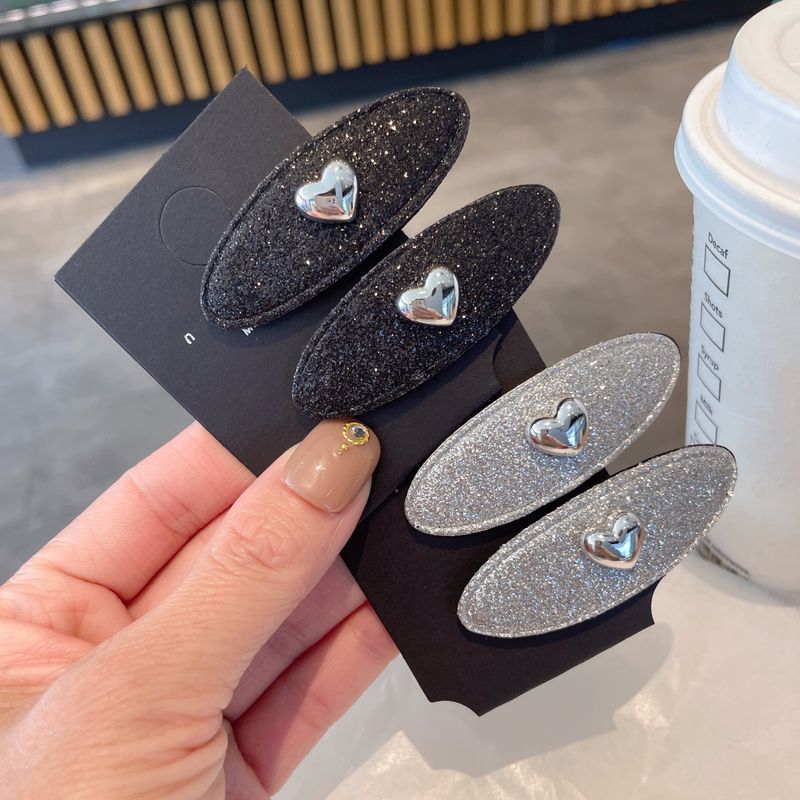 Serce w kształcie kryształu górskiego BB Eleganckie wysokiej jakości boczne grzywki Spinka do włosów Modna spinka do włosów Damskie akcesoria do włosów_voghion.com