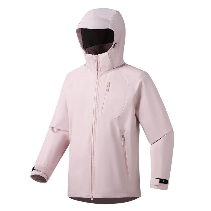 2025 Spring And Autumn Hard Shell Unisex Mountaineering Hooded Waterproof Jacket_voghion.com