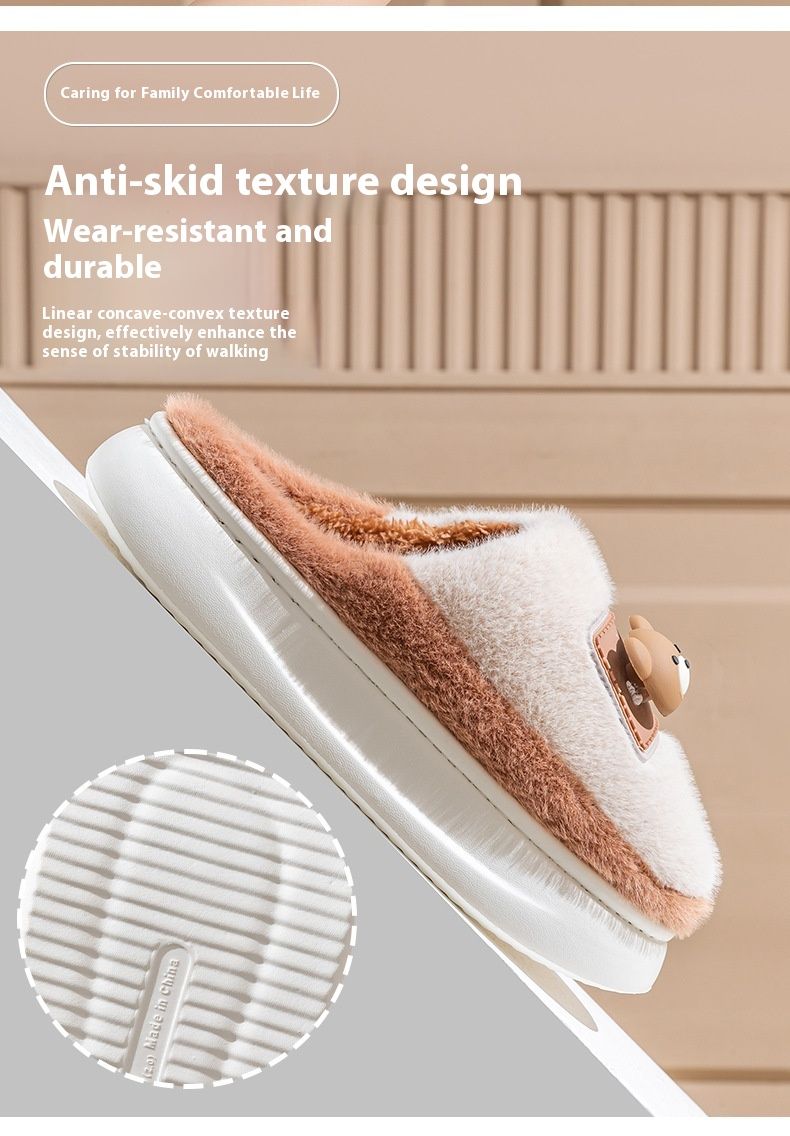 Borsa per bambini con pantofole, nuovo stile autunnale e invernale, calore interno, casa, scuola media, dormitorio maschile, cotone_voghion.com
