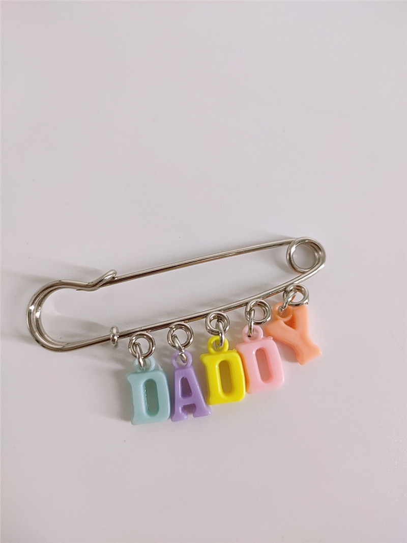 Color Random candy color letter pendant Pin waist trim_voghion.com
