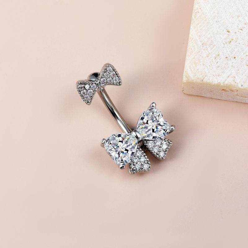 Piercing all'ombelico con fibbia a farfalla, super scintillante, con diamanti, stile piccante, stile alla moda._voghion.com