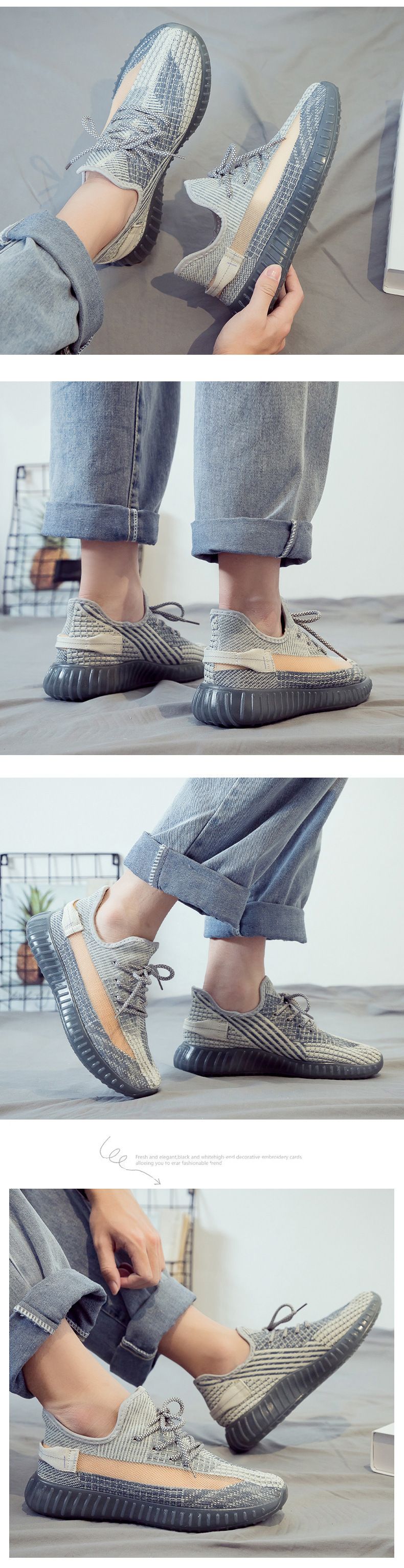 Coconut men's breathable and versatile in autumn, sports, flying weaving, 2024 new, mesh surface casual dad trendy_voghion.com