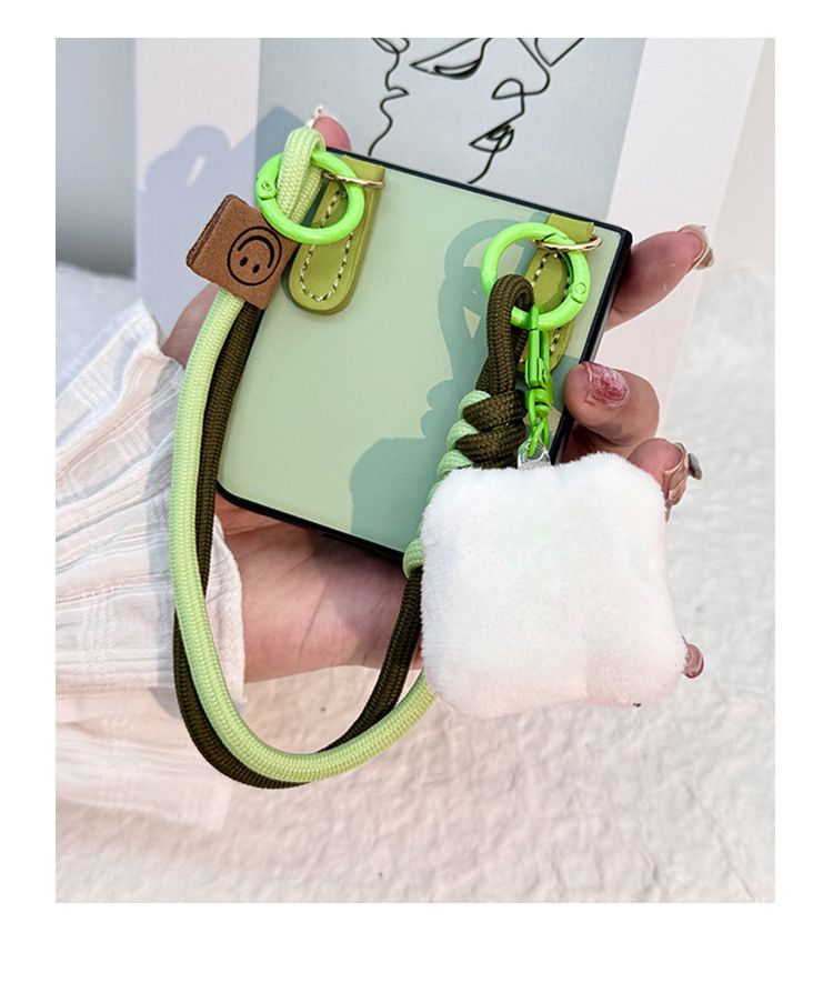 Applicable to Samsung zflip6 women's mobile phone case, simple ZFlip5 creative ZFlip4 rich pendant protective case_voghion.com