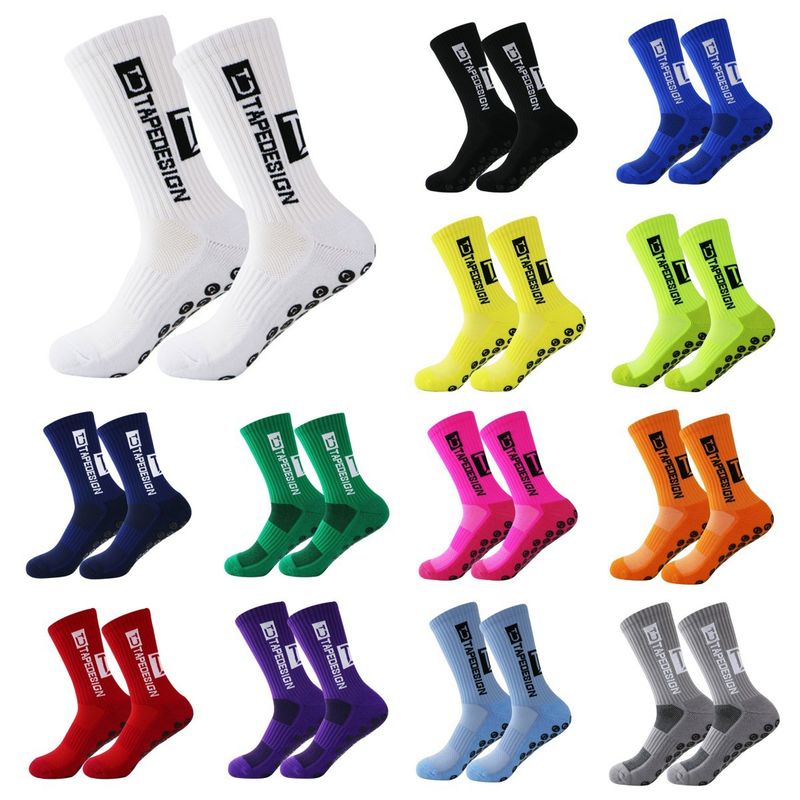 Chaussettes pour femmes, nouvelles chaussettes de football, chaussettes de sport à pois antidérapantes spéciales, chaussettes à fond épais en serviette_voghion.com
