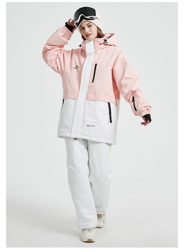 Kuangjian Wasserdichter Skianzug-Set für Damen und Herren – Winddichte Snowboardjacke und -hose | Thermo-Wintersportausrüstung für Singles_voghion.com
