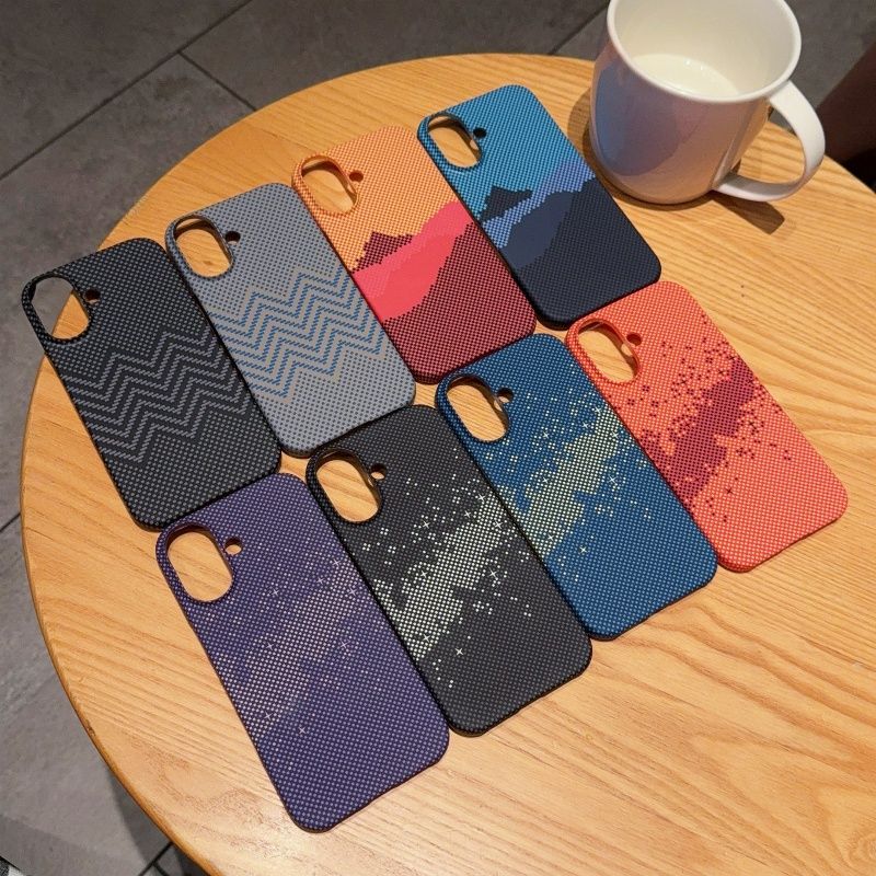 Custodia opaca ultra sottile in fibra di carbonio per PC rigido per iPhone 15, 14 Max, 16 Pro Plus, 13 e 12, antiurto._voghion.com