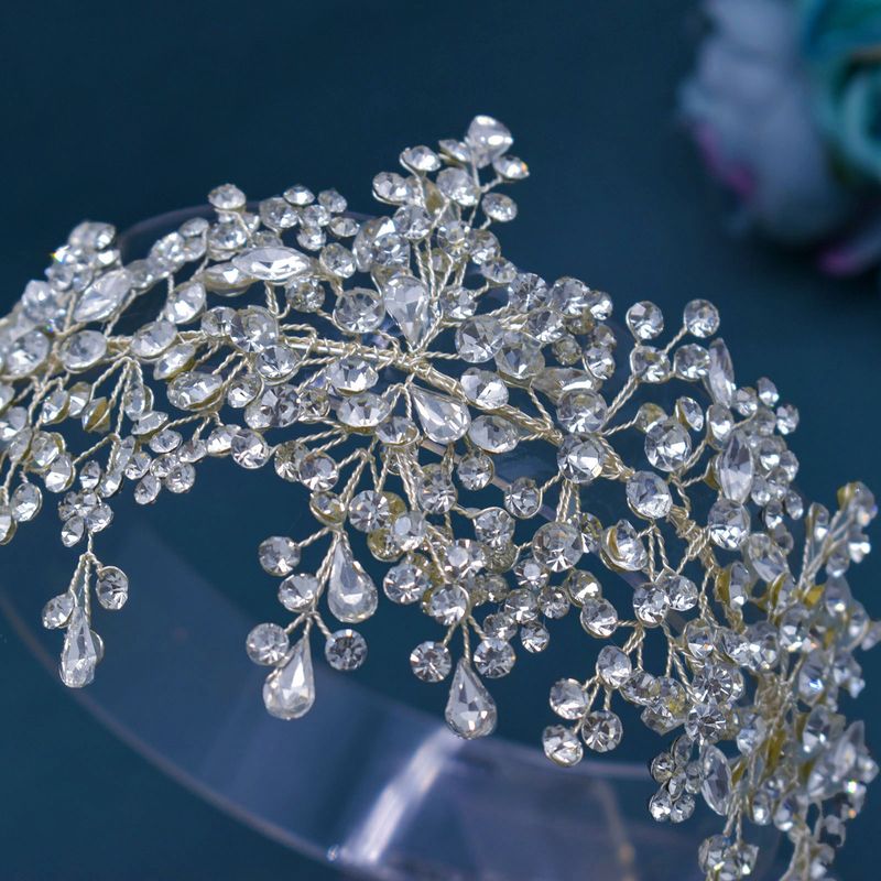 Strass Kopfschmuck Braut Hochzeit Kleid Stirnband Haarband Haar Zubehör Handgemachte Haar Stück Zubehör_voghion.com