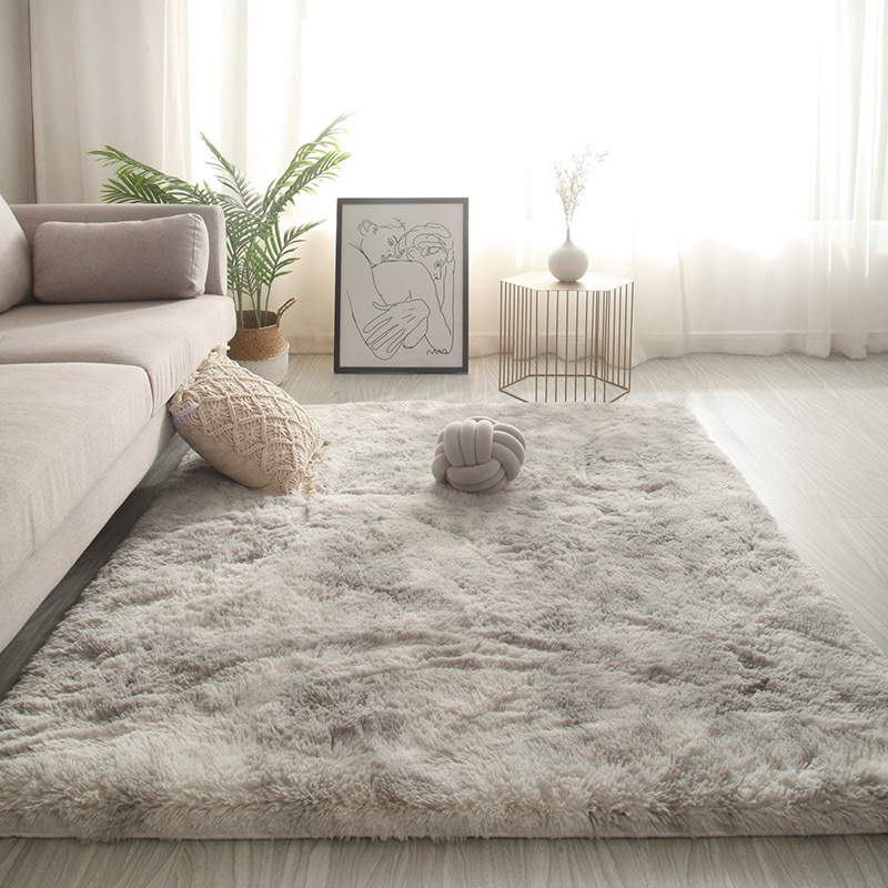 Carpet bedroom covered with Nordic ins, living room, coffee table, bedside girl room, under the bed, plush mesh red carpet floor mat_voghion.com
