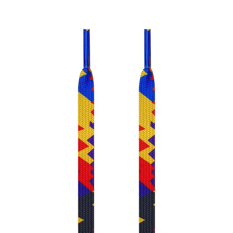 Lacci delle scarpe da maglione rossi, gialli, viola e blu_voghion.com