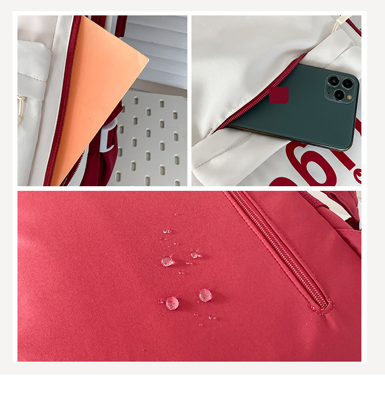 Women's Bags New fashion niche design schoolbag high value color matching college student leisure backpack large capacity letter backpack_voghion.com