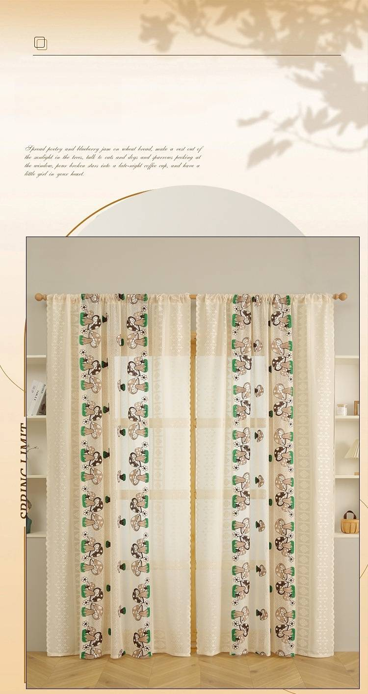 Tende trasparenti ricamate a farfalla in stile francese - Tende in voile color crema per camera da letto e soggiorno (filtrano la luce, elegante decorazione per la casa)_voghion.com