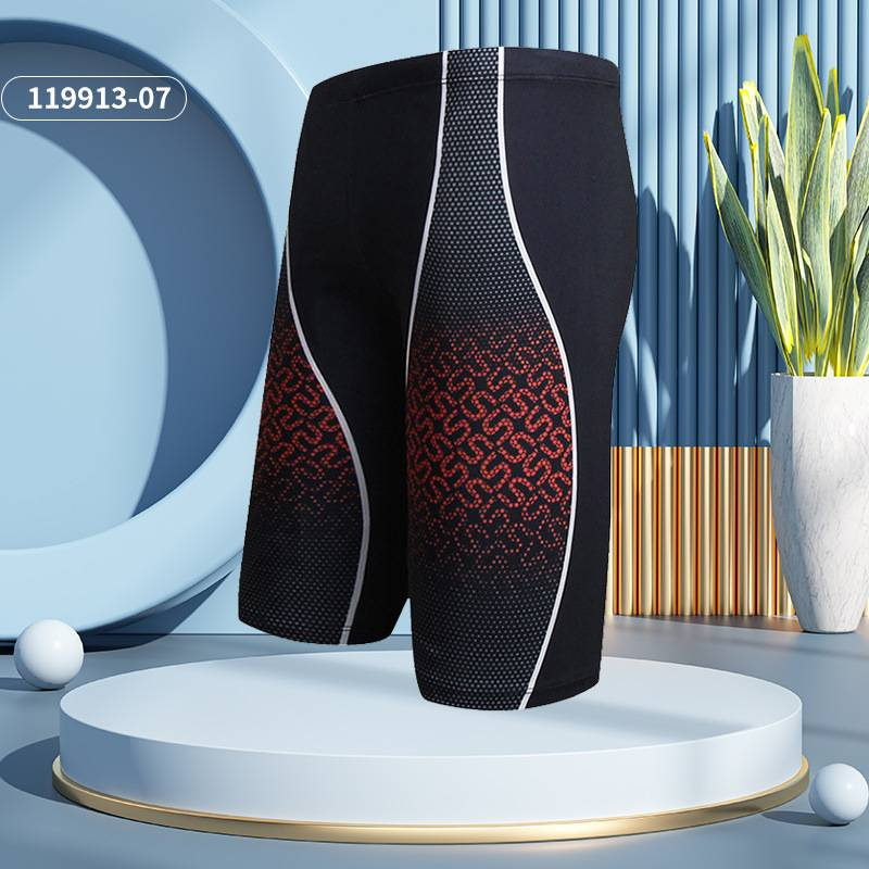 Men's Five-inch Swimming Trunks, Oversized And Stylish Printed Lace-up Swimming Trunks, Hot Spring Bathing Polyester Beach Shorts_voghion.com