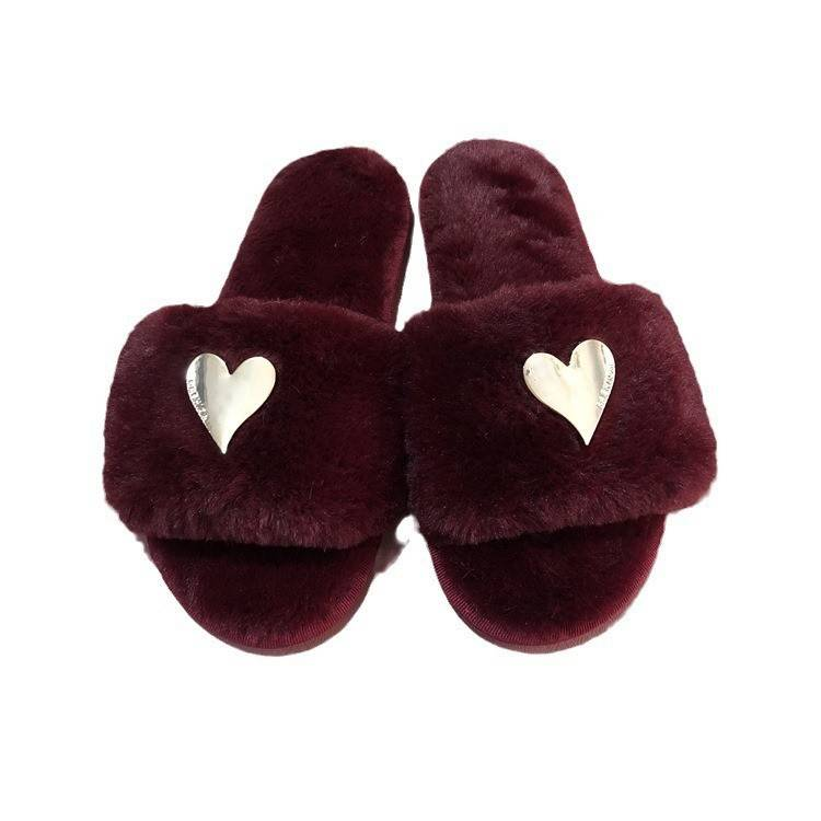 Nuove pantofole di lana a forma di cuore da donna, autunno e inverno, di alta qualità_voghion.com